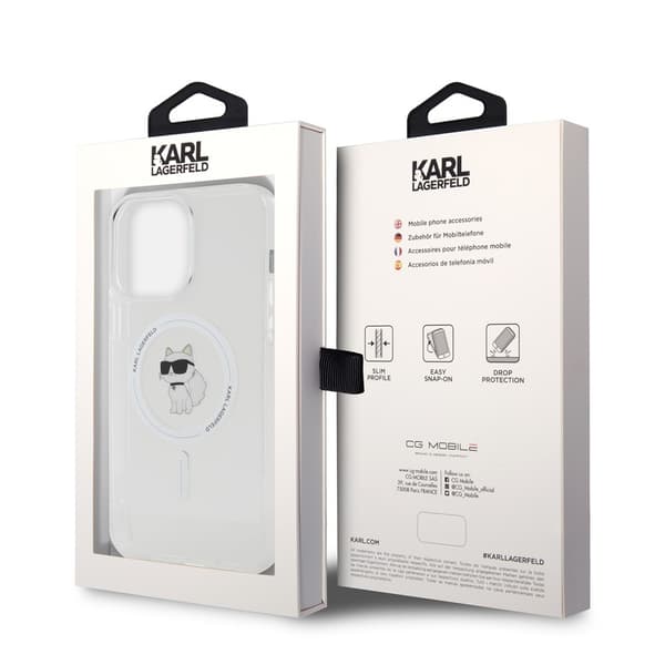 Karl Lagerfeld iPhone 15 Pro Max Skal Choupette MagSafe Transparent
