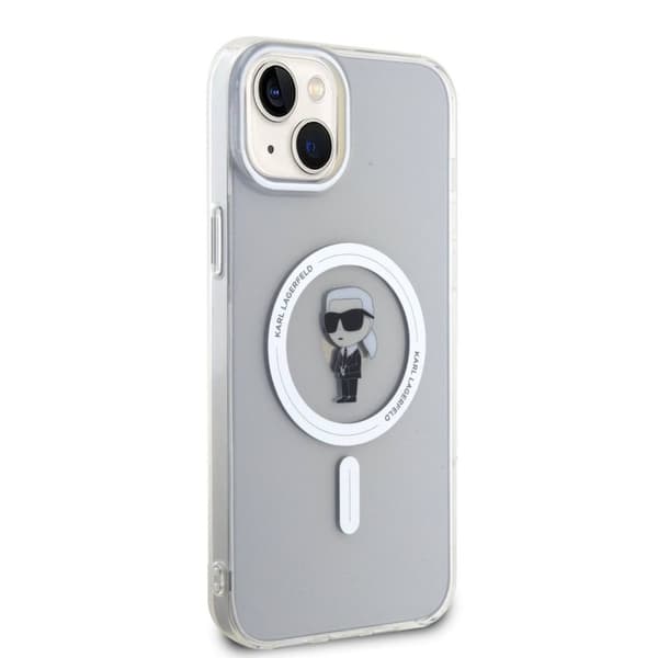 Karl Lagerfeld iPhone 15 Kuori Ikonik MagSafe Läpinäkyvä