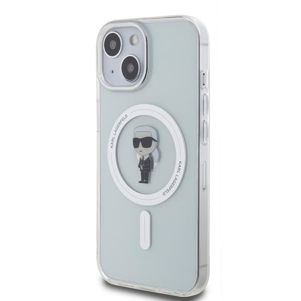 Karl Lagerfeld iPhone 15 Kuori Ikonik MagSafe Läpinäkyvä