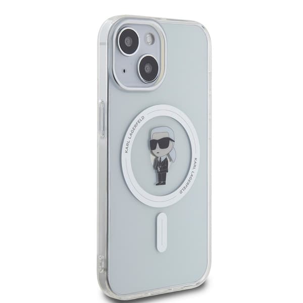 Karl Lagerfeld iPhone 15 Kuori Ikonik MagSafe Läpinäkyvä