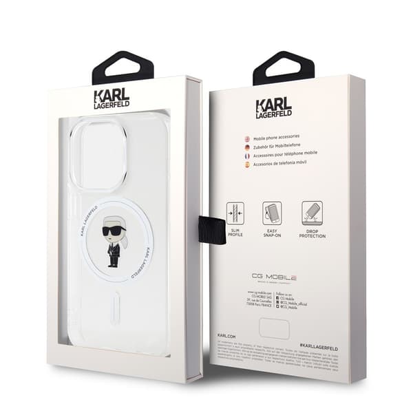 Karl Lagerfeld iPhone 15 Pro Skal Ikonik MagSafe Transparent