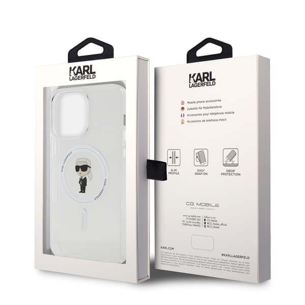 Karl Lagerfeld iPhone 15 Pro Max Kuori Ikonik MagSafe Läpinäkyvä