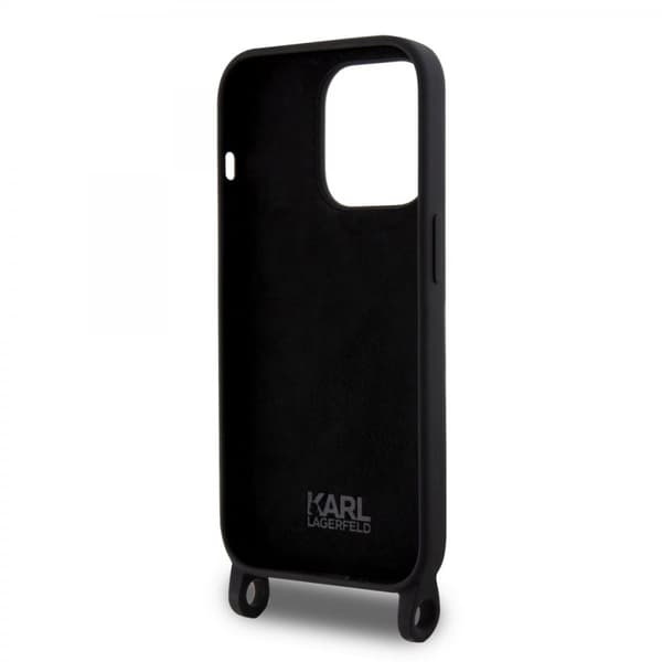 Karl Lagerfeld iPhone 15 Cover Ikonik Crossbody Sort