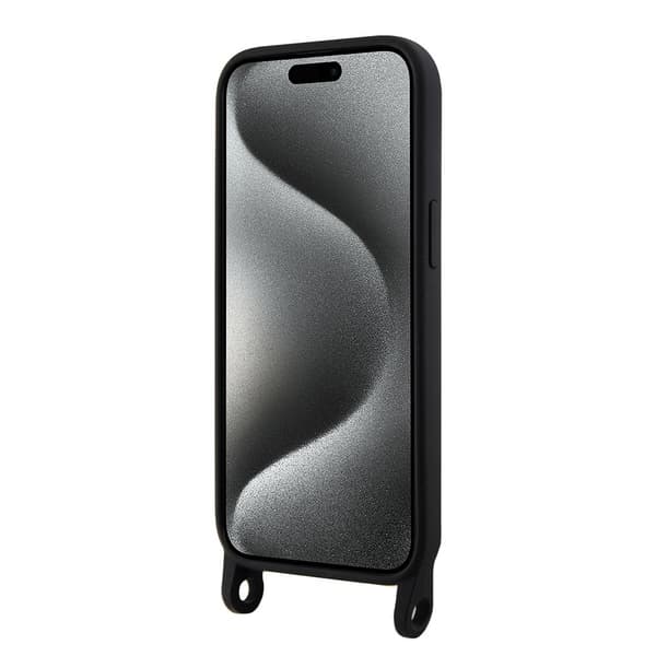 Karl Lagerfeld iPhone 15 Cover Ikonik Crossbody Sort