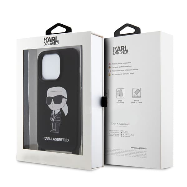 Karl Lagerfeld iPhone 15 Pro Cover Ikonik Crossbody Sort
