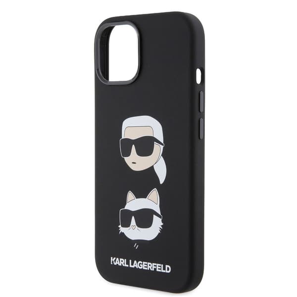 Karl Lagerfeld iPhone 15 Cover Karl & Choupette Sort