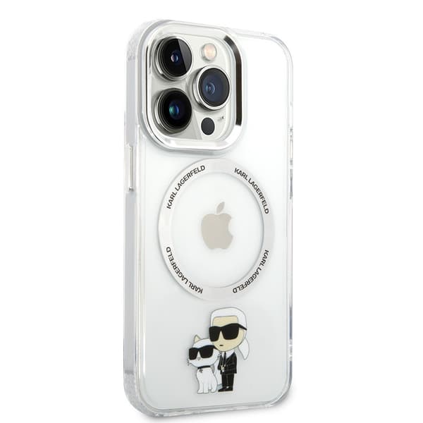 Karl Lagerfeld iPhone 15 Pro Kuori NFT Karl & Choupette Läpinäkyvä