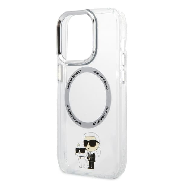 Karl Lagerfeld iPhone 15 Pro Kuori NFT Karl & Choupette Läpinäkyvä