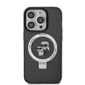 Miniatyrbild 3 av 11: Karl Lagerfeld iPhone 15 Skal Ring Stand MagSafe Svart