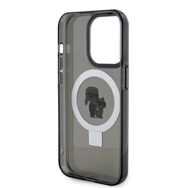 Karl Lagerfeld iPhone 15 Skal Ring Stand MagSafe Svart