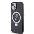 Miniatyrbild 9 av 11: Karl Lagerfeld iPhone 15 Skal Ring Stand MagSafe Svart
