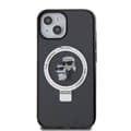 Miniatyrbild 10 av 11: Karl Lagerfeld iPhone 15 Skal Ring Stand MagSafe Svart