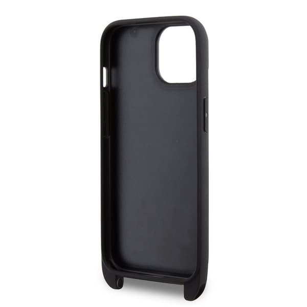 Karl Lagerfeld iPhone 15 Kuori Saffiano Crossbody Musta