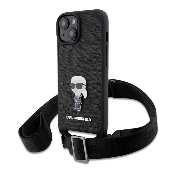 Karl Lagerfeld iPhone 15 Skal Saffiano Crossbody Svart
