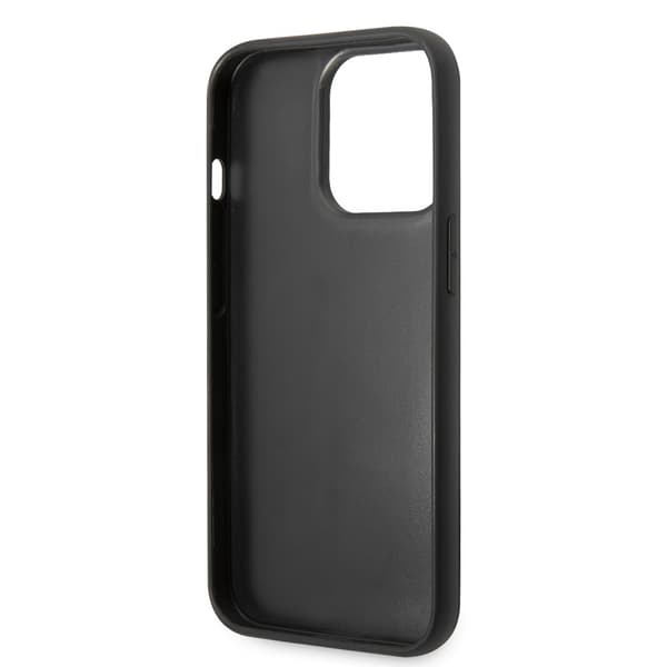 Karl Lagerfeld iPhone 15 Pro Kuori Quilted Nylon Puffy Case Logo Plate Musta
