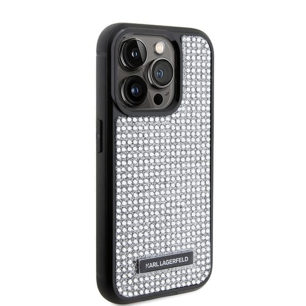 Karl Lagerfeld iPhone 15 Pro Kuori Rhinestone Hopea