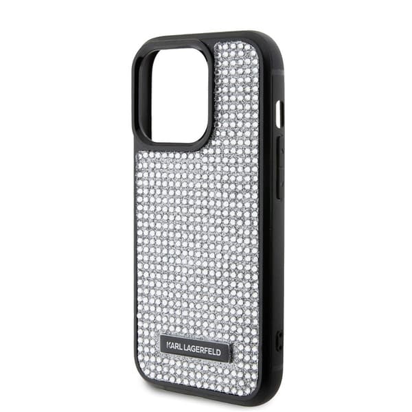 Karl Lagerfeld iPhone 15 Pro Kuori Rhinestone Hopea