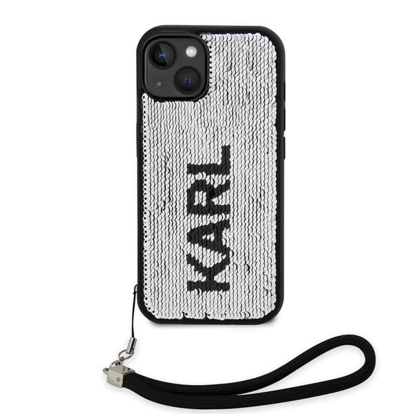 Karl Lagerfeld iPhone 15 Skal Sequin Svart