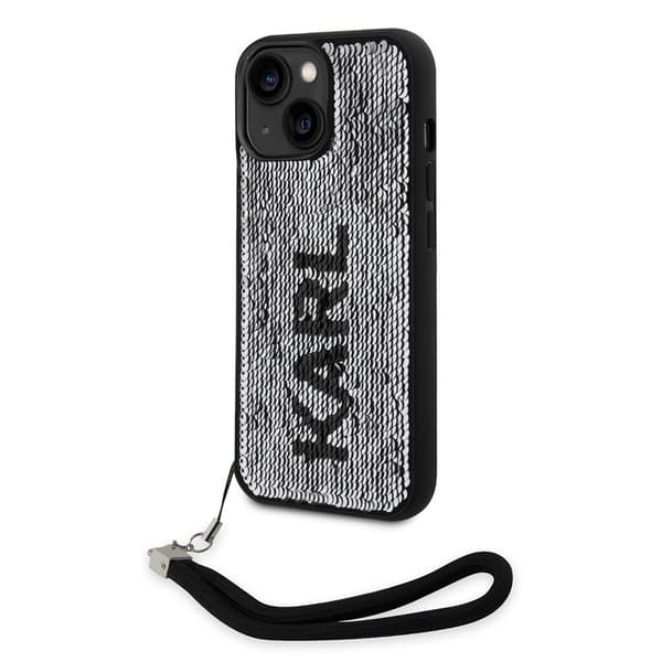 Karl Lagerfeld iPhone 15 Skal Sequin Svart