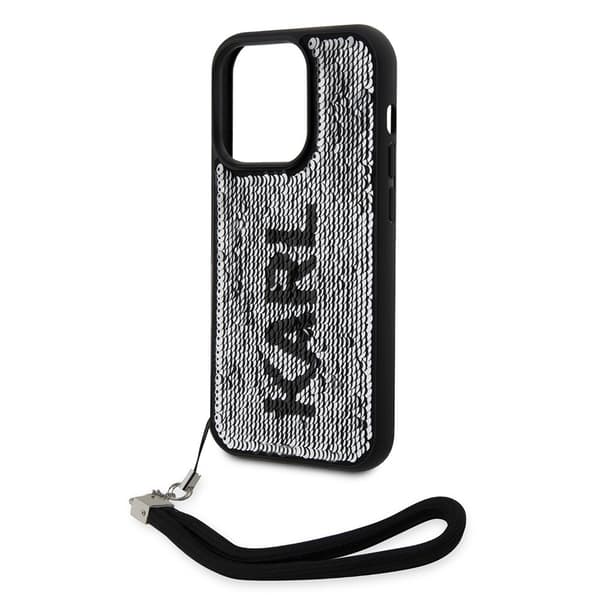 Karl Lagerfeld iPhone 15 Pro Max Kuori Sequin Musta