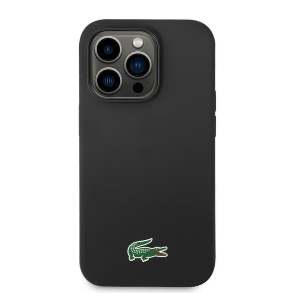 Lacoste iPhone 15 Pro Max Kuori Croc Logo MagSafe Musta