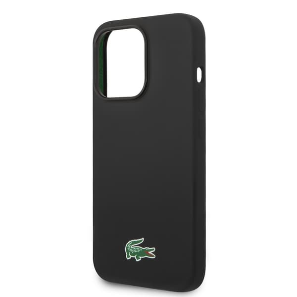 Lacoste iPhone 15 Pro Max Kuori Croc Logo MagSafe Musta