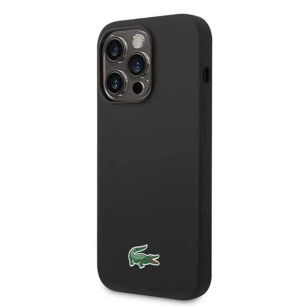Lacoste iPhone 15 Pro Max Kuori Croc Logo MagSafe Musta