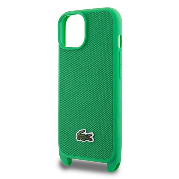 Lacoste iPhone 15 Kuori Petit Pique Logo Strap Vihreä