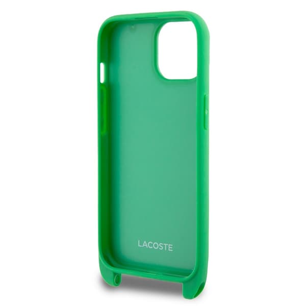 Lacoste iPhone 15 Kuori Petit Pique Logo Strap Vihreä