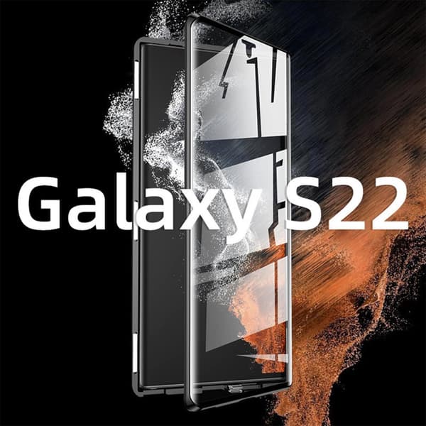INF Samsung anti-peeping telefondeksel med lås/magnetisk absorpsjon/linsebeskytter Samsung S22 Ultra