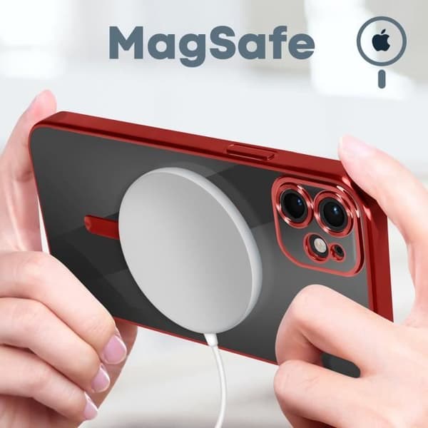MagSafe iPhone 11 Fodral Silikon Röd Magsafe Fodral