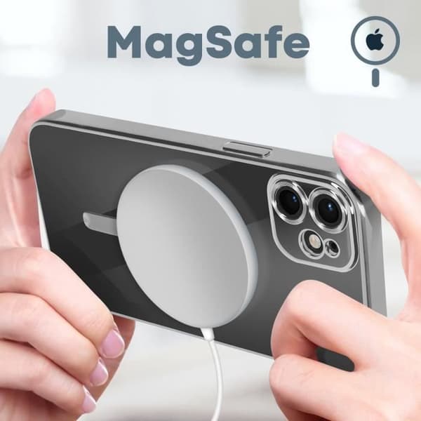 MagSafe iPhone 11 Fodral Silikon Silver Magsafe Fodral