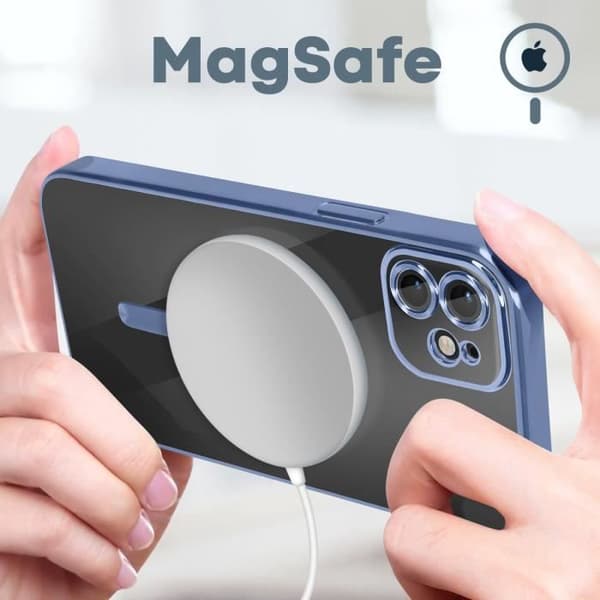 MagSafe iPhone 12 Fodral Krom Blå Magsafe Fodral