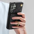 Miniatyrbild 4 av 4: AVIZAR Fodral till Samsung Galaxy S23 Ultra - Plånbok Back Ring Support Svart