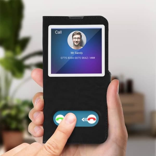 Hölster för Samsung Galaxy A50 - AVIZAR - Mjuk Skal - Heltäckande Skydd - Ställfunktion - Svart