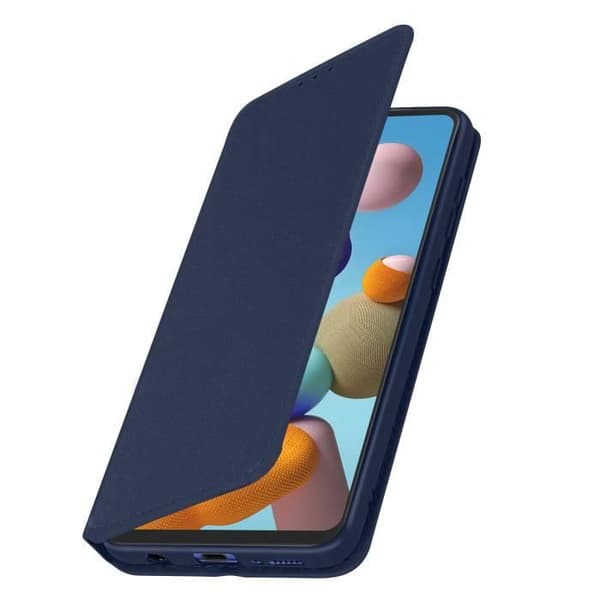 Skal - AVIZAR - Samsung Galaxy A21s - Eco-läder - Nattblå - Stödfunktion