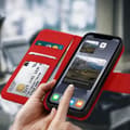 Miniatyrbild 3 av 4: Housse iPhone 11 Pro Max - Apple - Premium Läder - Röd - Video Ställ - Kortfack