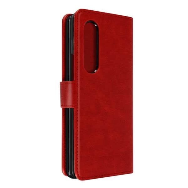 Samsung Galaxy Z Fold 3 Plånbok Flip Cover Magnetisk flik röd