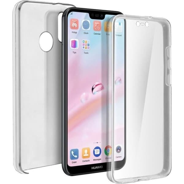 Skyddsskal - Huawei - P20 Lite - Silikon - Polykarbonat - Transparent