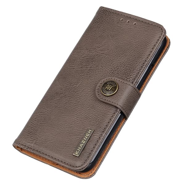 KHAZNEH iPhone 15 Fodral Läder Khaki