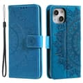 Miniatyrbild 1 av 6: iPhone 15 Fodral Mandala Läder Blå