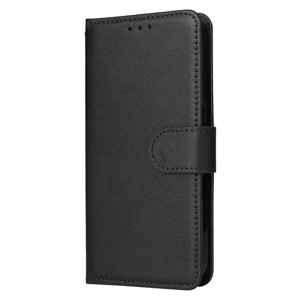 iPhone 15 Fodral Läder Med Snodd Svart