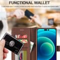Miniatyrbild 6 av 6: LC.IMEEKE iPhone 15 Fodral Läder Brun