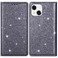 Miniatyrbild 1 av 6: iPhone 15 Fodral Flip Glitter Grå
