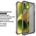 Miniatyrbild 2 av 6: IMAK iPhone 15 Skal Shockproof TPU Tonad Svart