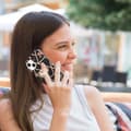 Miniatyrbild 4 av 4: iPhone 15 Skal Marmor Ring Svart Blomma