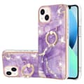 Miniatyrbild 1 av 4: iPhone 15 Skal Ring Marmor Lila