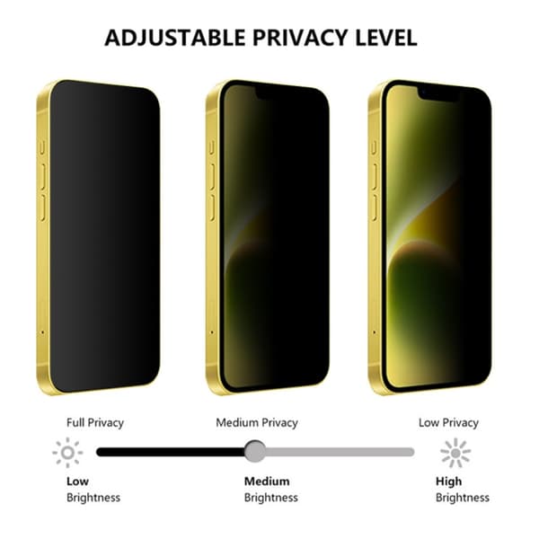 RURIHAI iPhone 15 Skärmskydd Härdat Glas Privacy