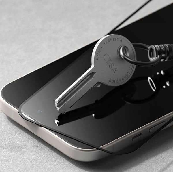 Ringke iPhone 15 Skärmskydd Härdat Glas Svart