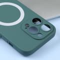 Miniatyrbild 5 av 5: iPhone 15 Pro Skal MagSafe Liquid Silikon Mörk Grön